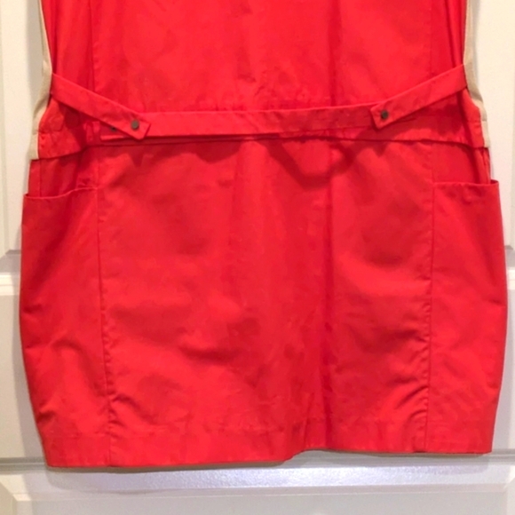 EUC Izzat Baba M Coral and Tan Snap Button Vest - SEE SIZE NOTES - Picture 9 of 9